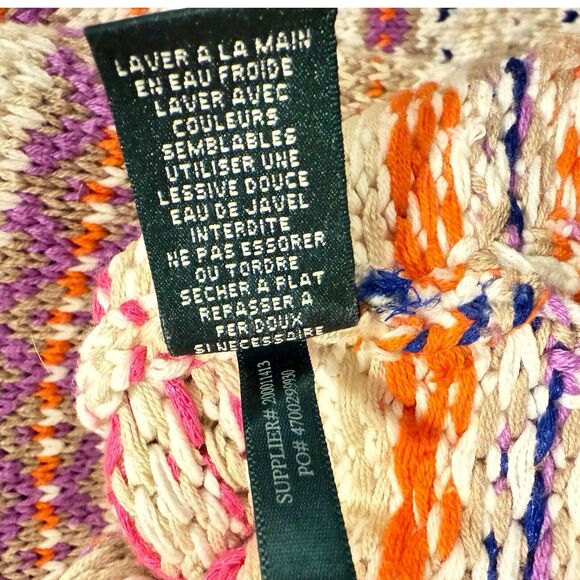 Lauren Ralph Lauren M Vintage Fair Isle Wool Cotton Nordic Sweater Knit Cozycore - Picture 5 of 6